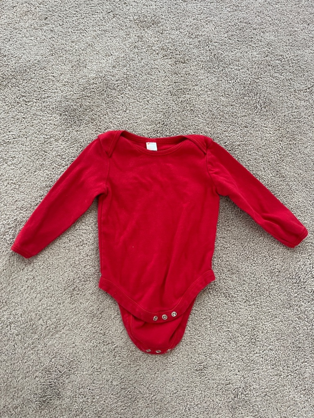 🍼Classic Red Long-Sleeve Baby Bodysuit🍼